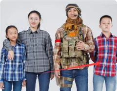 Breathable And Wear-resistant Checkered Shirts For Military - Red - View 1