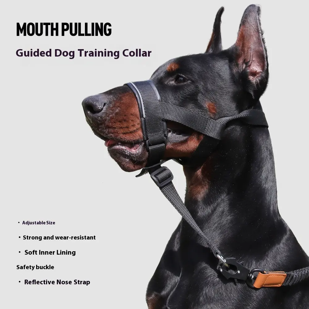 Traction Anti-biteanti-bark Mouth Leather Adjustable Medium Large
