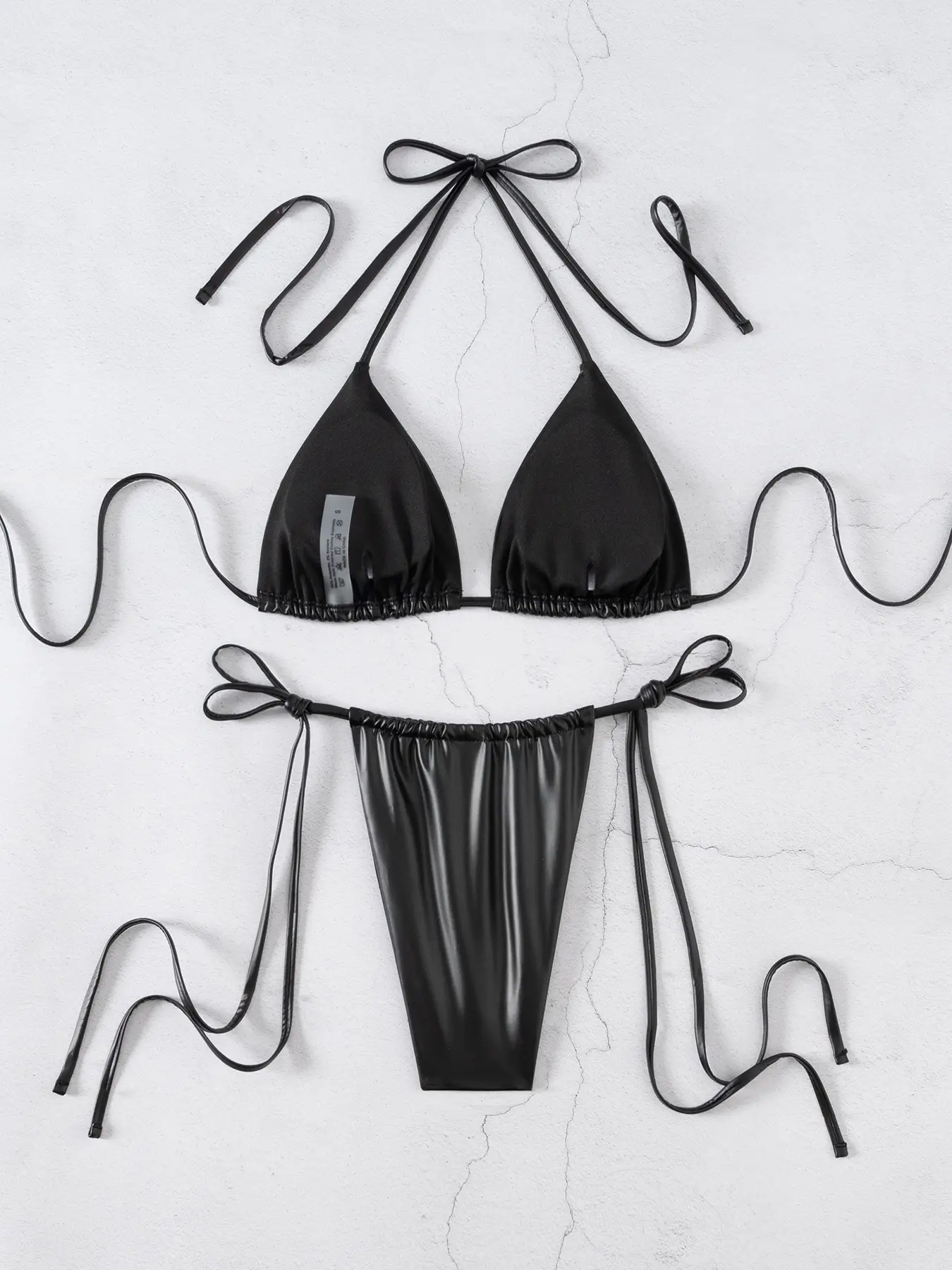 European And American Bikini Split Solid Color