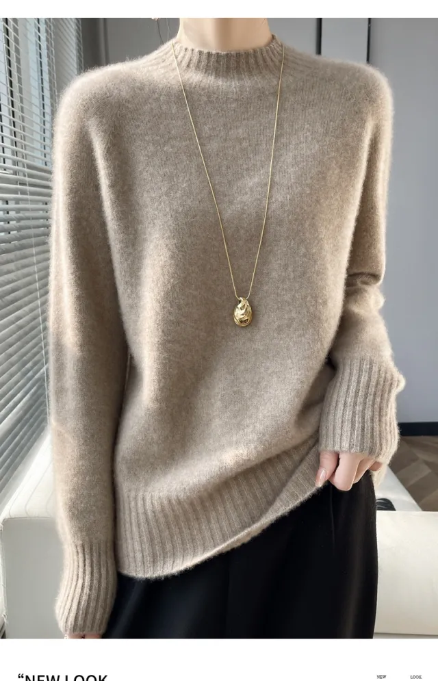Seamless Sweaters Bottoming Shirt Raw Velvet Camel - Shop at LoveMi