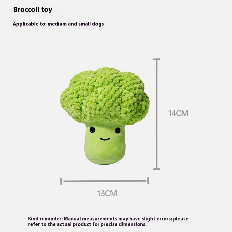 Dog Molar Teeth Cleaning Brocoli Plush Doll Sound Toy