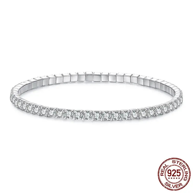 Light Luxury Full Diamond S925 Sterling Silver Bracelet Fashion High Sense