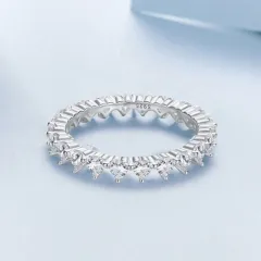 Shining Heart-shaped Zircon Stackable Ring Lady Elegant - Us8 - View 1