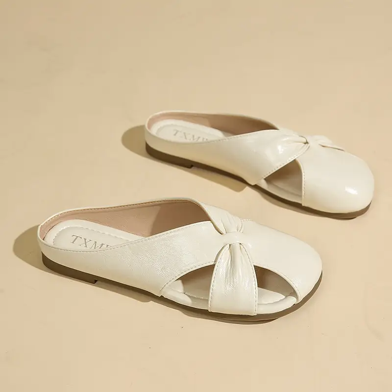 Women's Hollow-out Boken Half Slippers