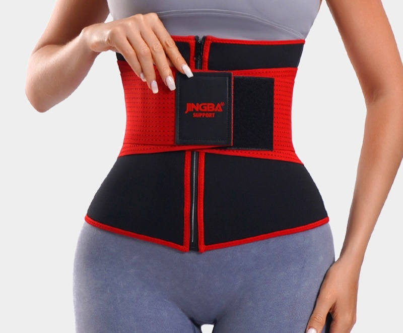 Waist Support Violently Sweat Slimming Running Fitness Yoga Red - Shop at LoveMi