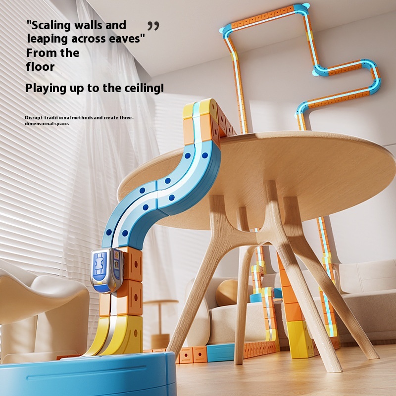 Children's Educational Electric Magnetic High-speed Rail Track Assembling Toys - Image 1