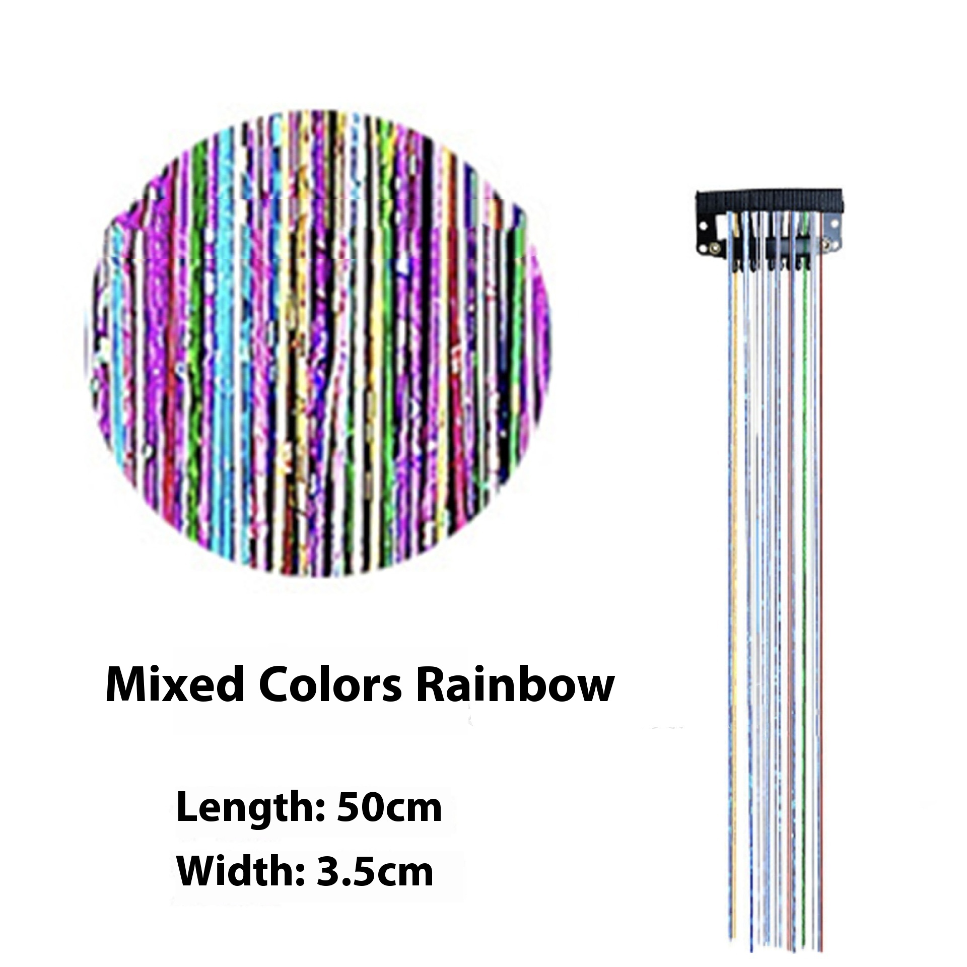 European And American Gold And Silver Wire Clip Wig Female Laser Wire