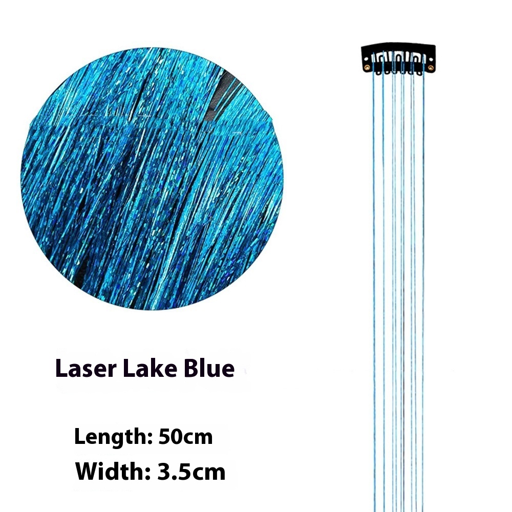 European And American Gold And Silver Wire Clip Wig Female Laser Wire 9