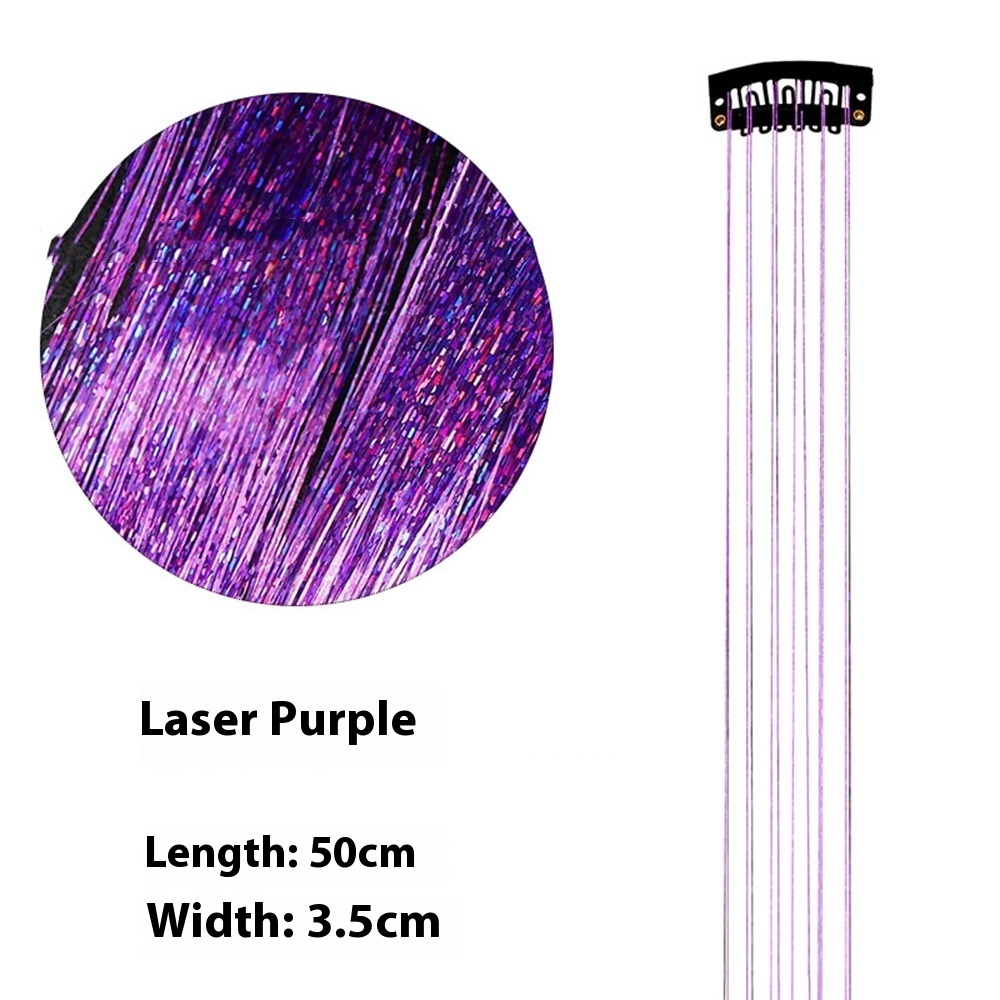 European And American Gold And Silver Wire Clip Wig Female Laser Wire 11