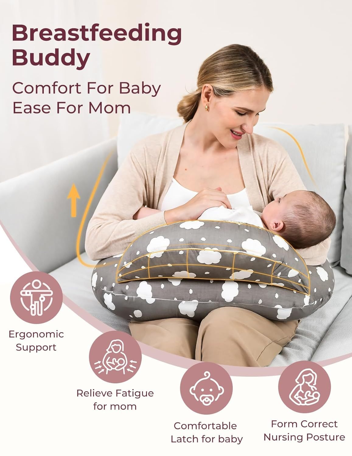 Pregnant Mom & Baby Multifunctional Pillow – Pregnancy + Infant Support