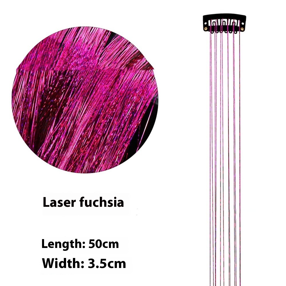 European And American Gold And Silver Wire Clip Wig Female Laser Wire 13