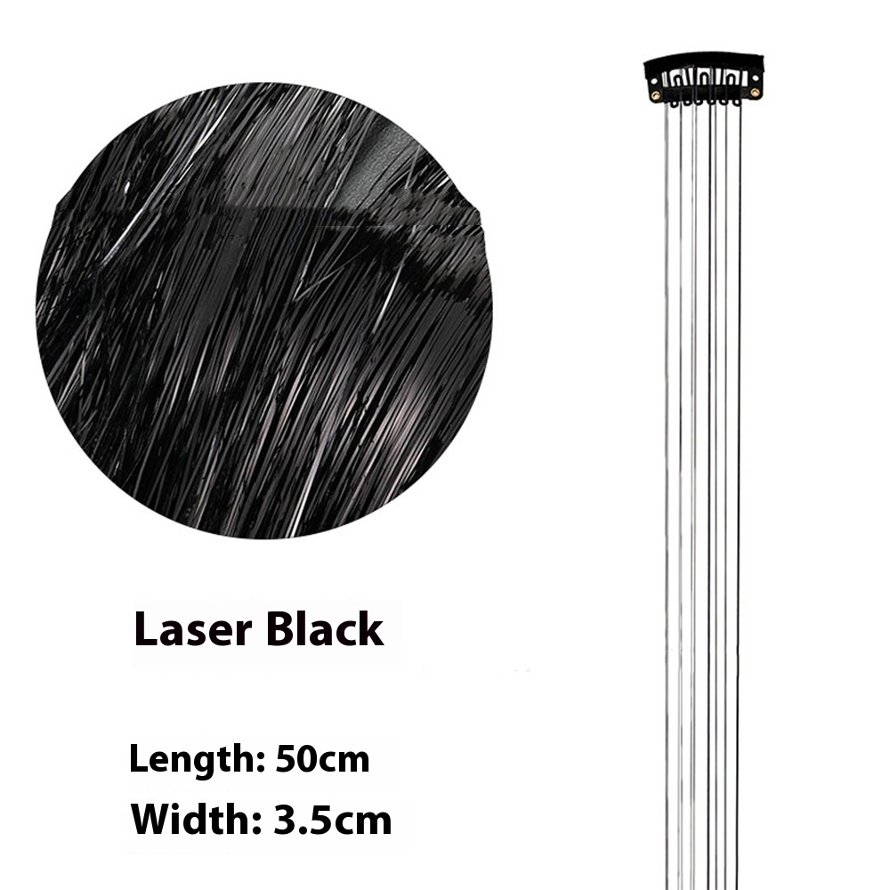 European And American Gold And Silver Wire Clip Wig Female Laser Wire 14