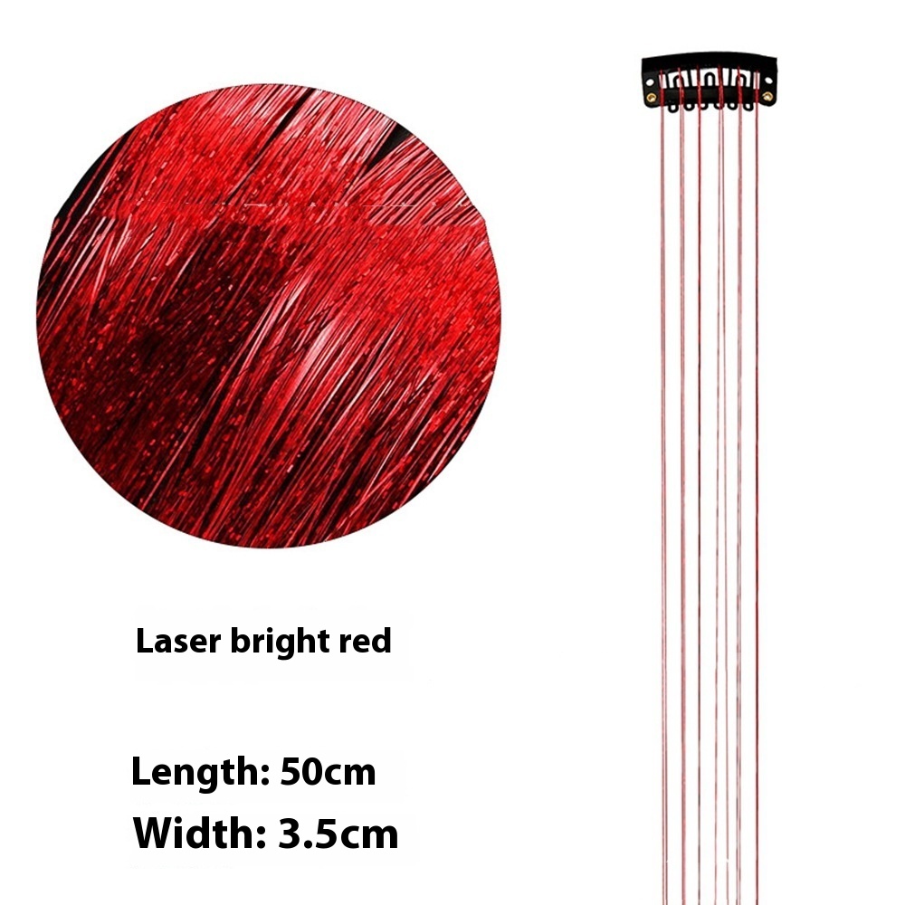 European And American Gold And Silver Wire Clip Wig Female Laser Wire 16