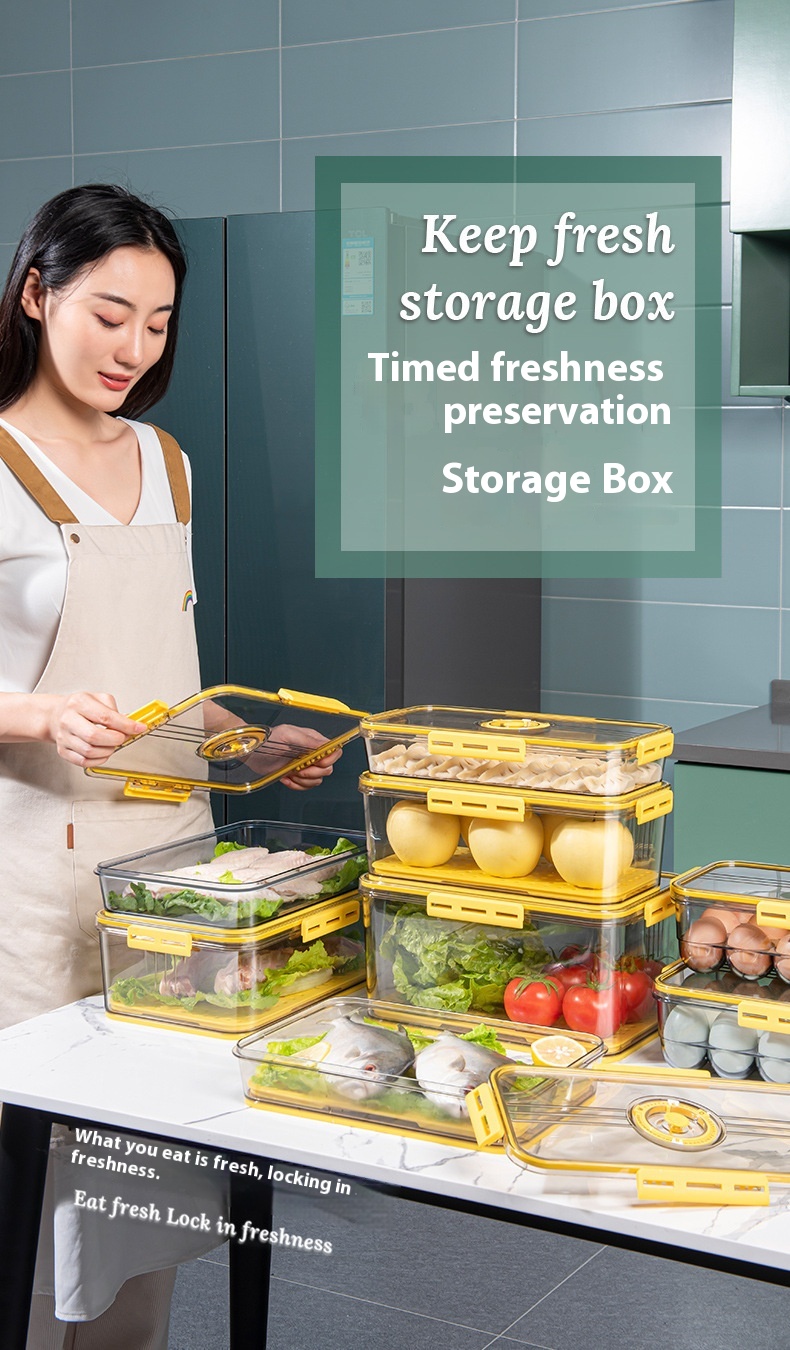Refrigerator Storage Box Plastic Kitchen Finishing Crisper