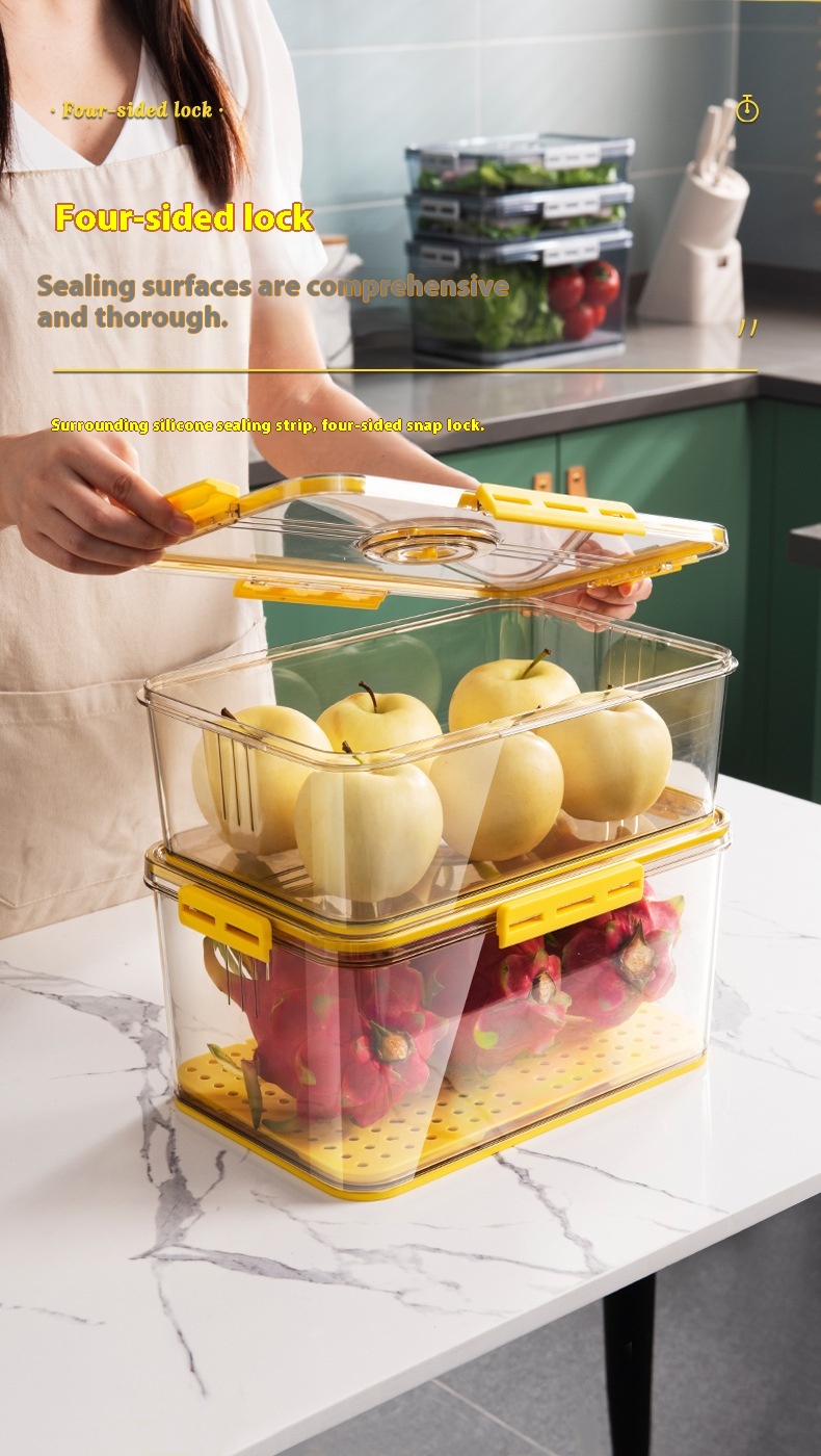 Refrigerator Storage Box Plastic Kitchen Finishing Crisper