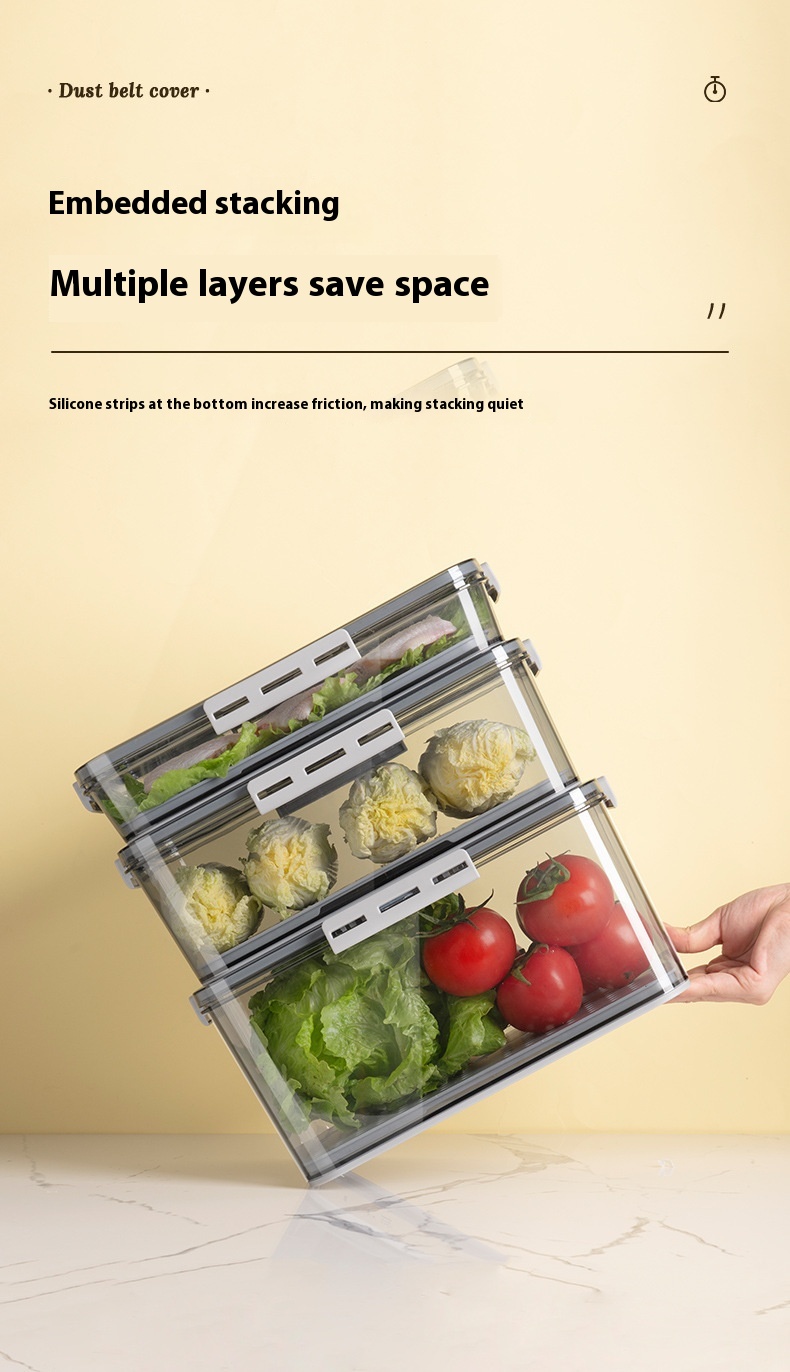 Refrigerator Storage Box Plastic Kitchen Finishing Crisper