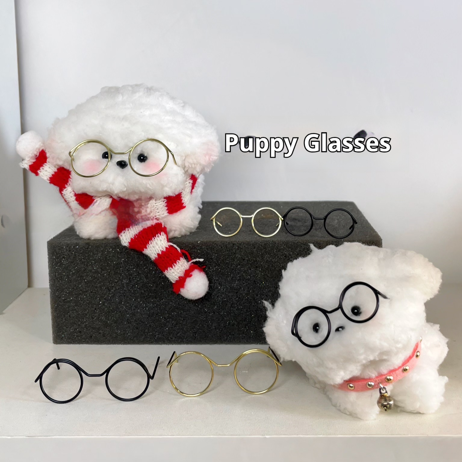 Mini Glasses Frame Twist Stick Puppy Doll Special