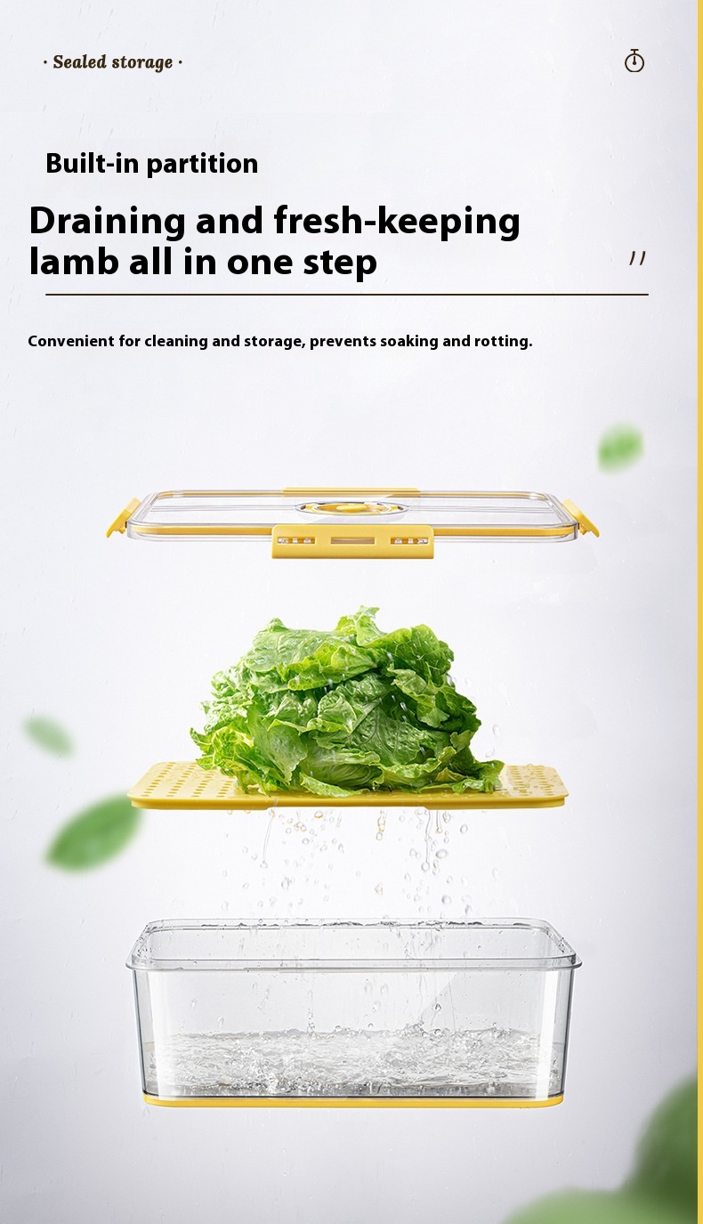 Refrigerator Storage Box Plastic Kitchen Finishing Crisper