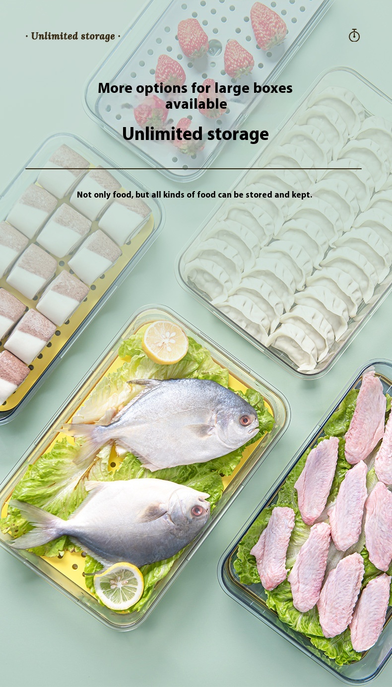 Refrigerator Storage Box Plastic Kitchen Finishing Crisper