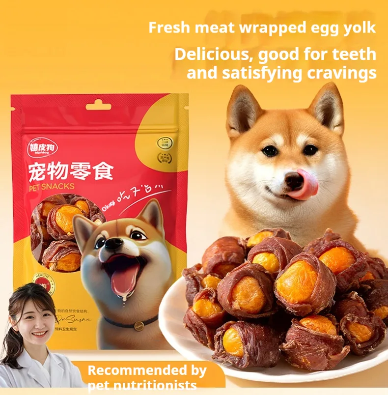Dog Snack Egg Yolk Satisfy the Appetite Chicken Duck