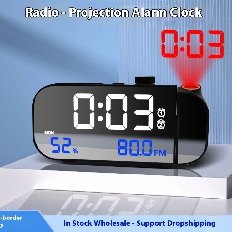 Student Only Desktop Electronic LED Luminous Projection Clock - Image 1
