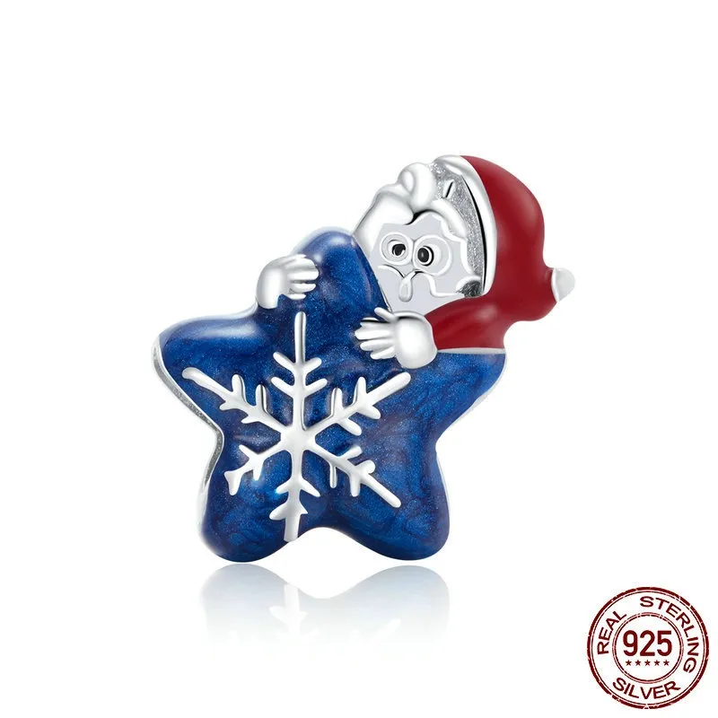 Santa Claus 925 Silver Diy Scattered Beads - Bsc372