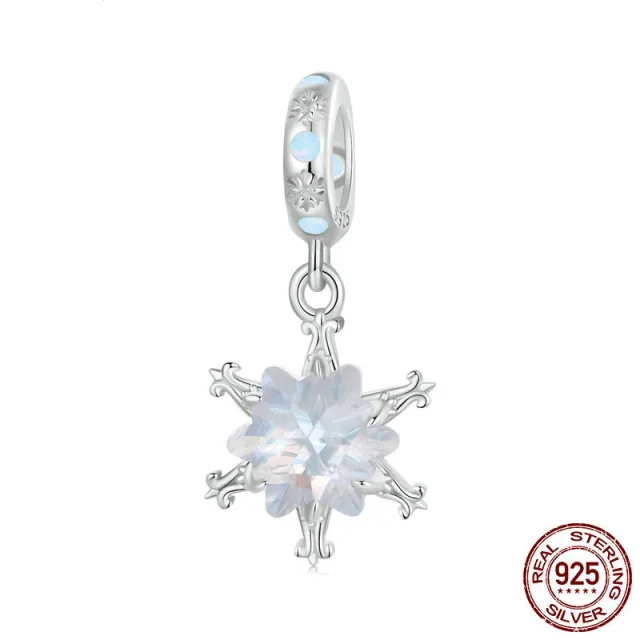 Winter Ice Flower Diy Bracelet Pendant S925 Sterling Silver Beads Scc2663 - Shop at LoveMi