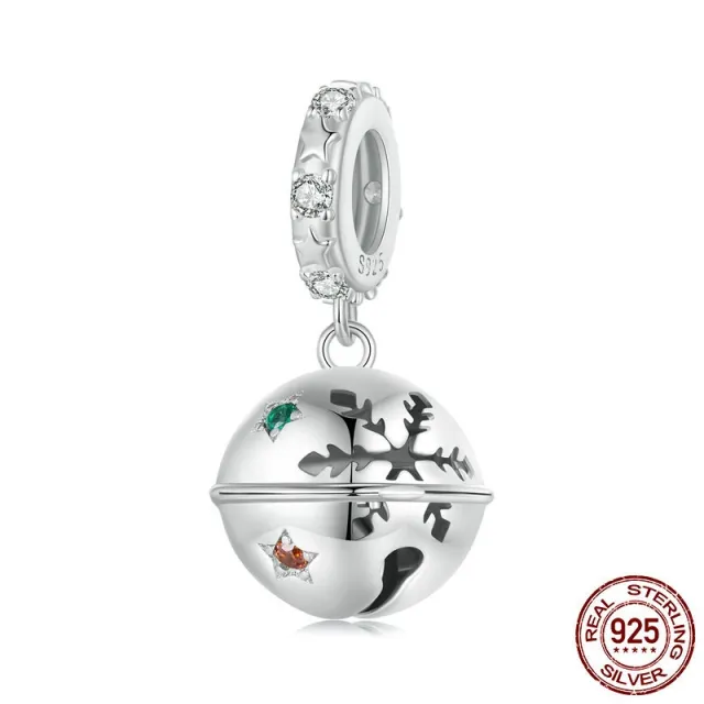 Christmas Bell Diy Pendant Parts S925 Sterling Silver Beads Scc2650 - Shop at LoveMi