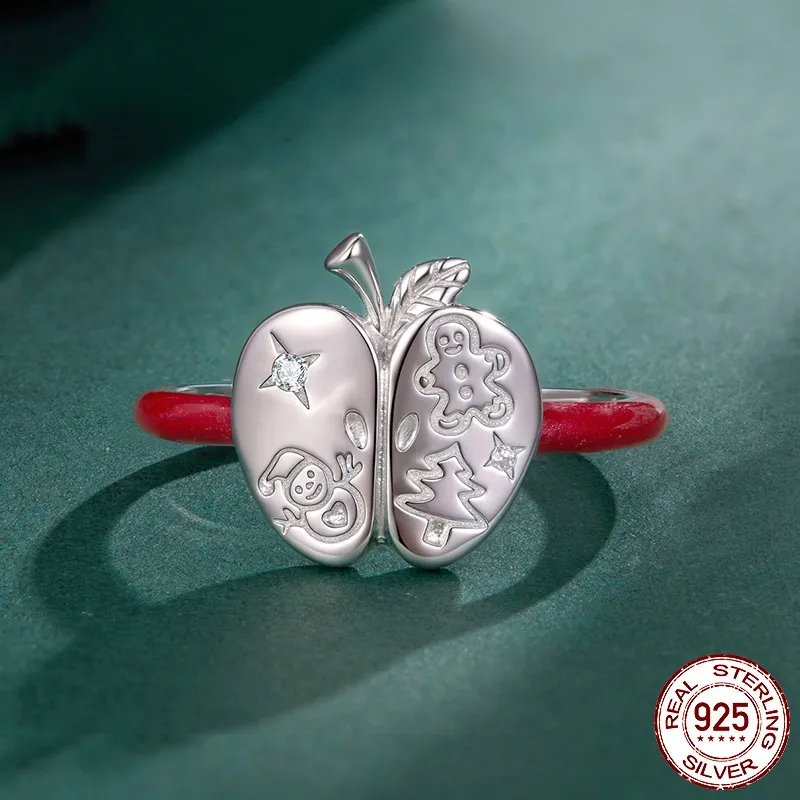 Christmas Romantic S925 Openning Silver Ring - Bsr720 E