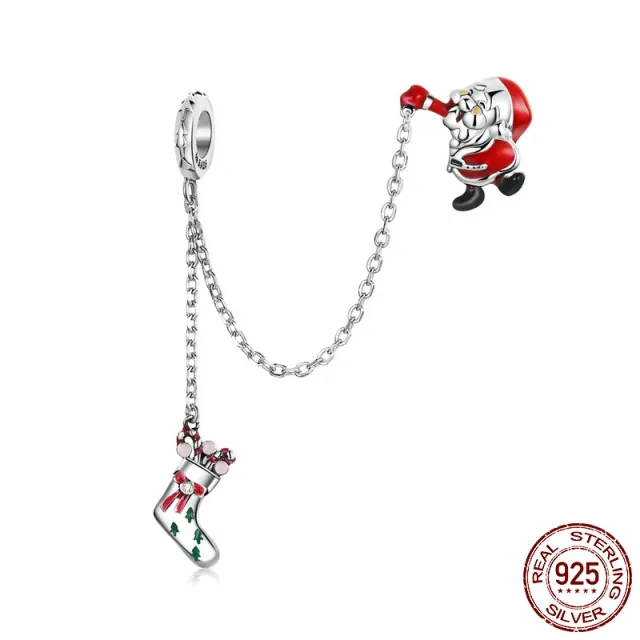 S925 Sterling Silver Santa Claus Diy Bracelet String Beads Bsc542 - Shop at LoveMi