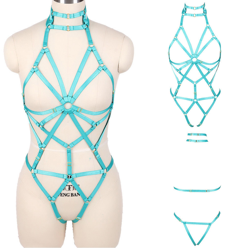 Smaragdgrünes Träger-Dessous Bild 5