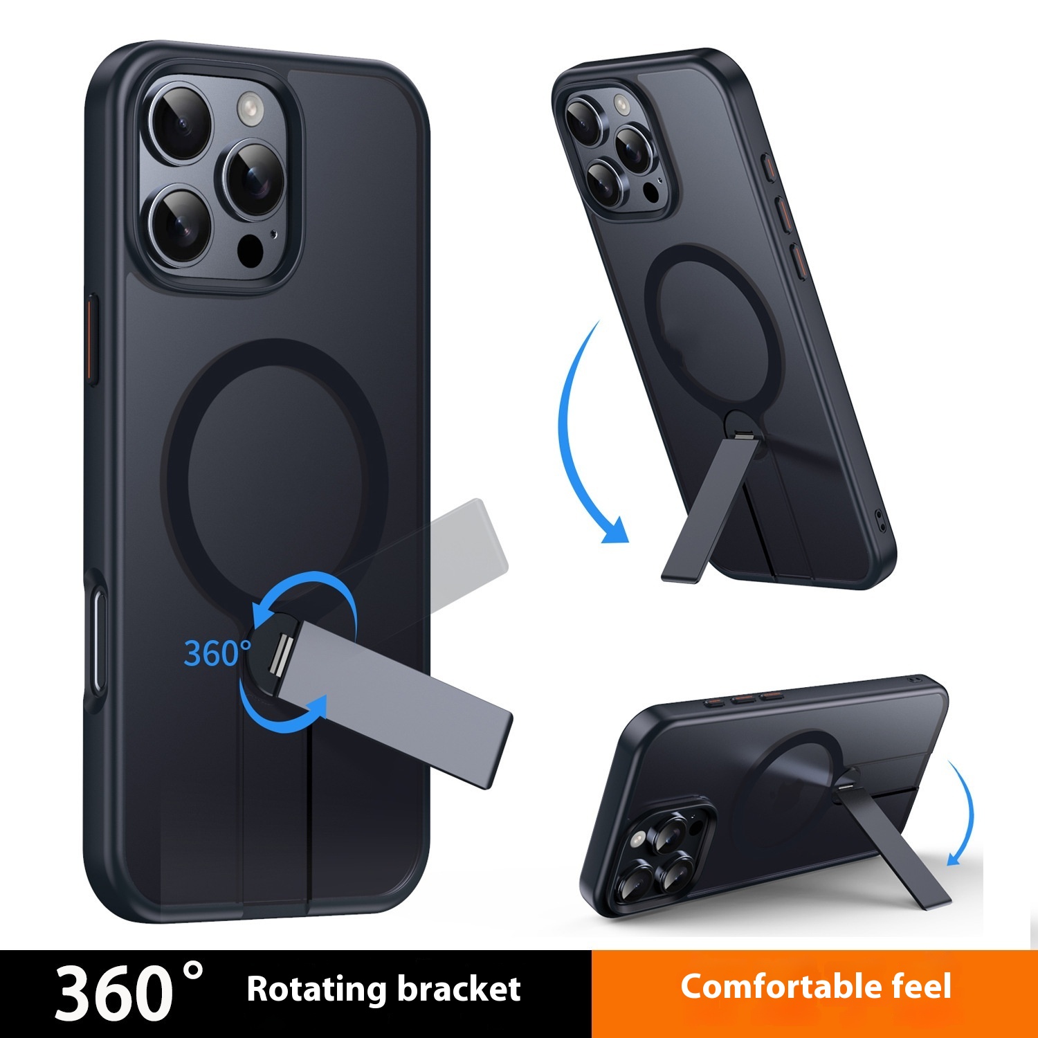 Magnetic Wireless Charger 16Promax Hidden Bracket Phone Case - Image 6