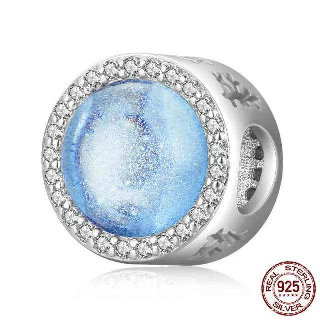 925 Silver Christmas Eve Snow Scene Glass Diy Beads Scc2040 - Shop at LoveMi