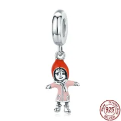 Ski Boy Girl S925 Sterling Silver Pendant DIY Ornament Accessories - Sunshine Girl - View 1