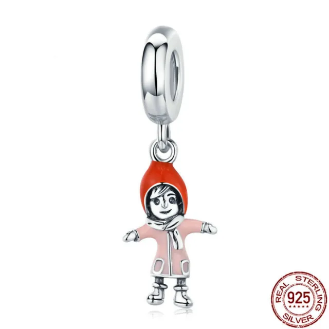 Ski Boy Girl S925 Sterling Silver Pendant DIY Ornament Accessories Sunshine Girl - Shop at LoveMi