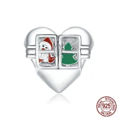 Christmas Heart Diy Bracelet Beads - Bsc376 - View 1
