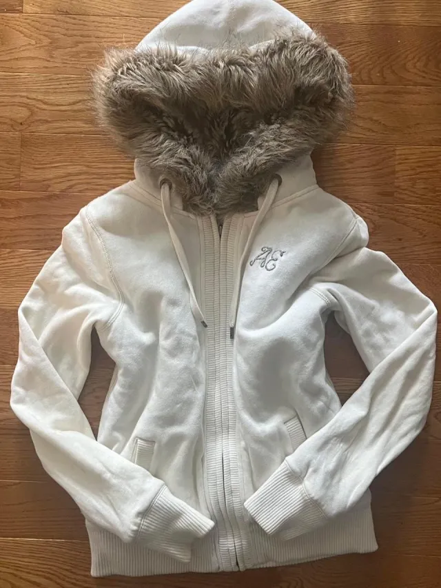 American Retro Hooded Women's Zipper Casual Waist tight Sweater White - Shop at LoveMi
