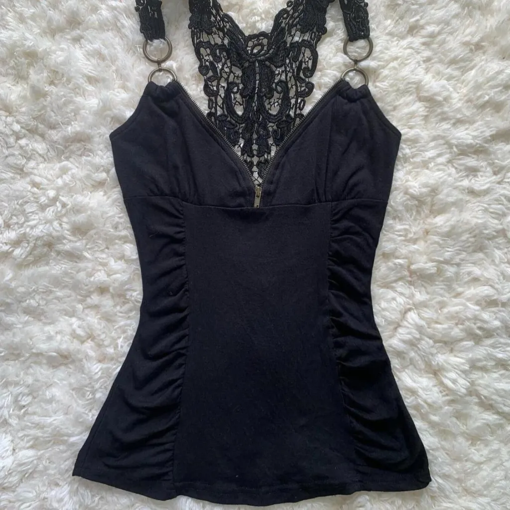 American Retro Cotton Lace Sling Slim Fit Slimming - Black