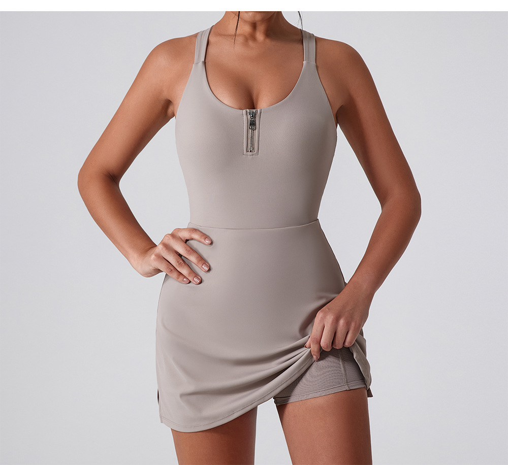 Women's running skirt dress – beige