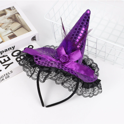 Halloween Headband Pumpkin Party Witch Hat Decoration