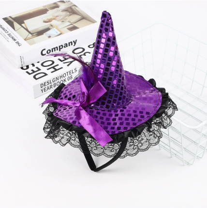 Halloween Headband Pumpkin Party Witch Hat Decoration
