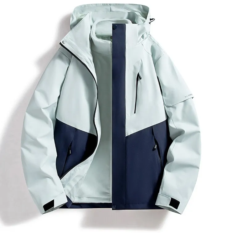 Autumn And Winter New Women's Shell Jacket - Stone Gray Dark Blue