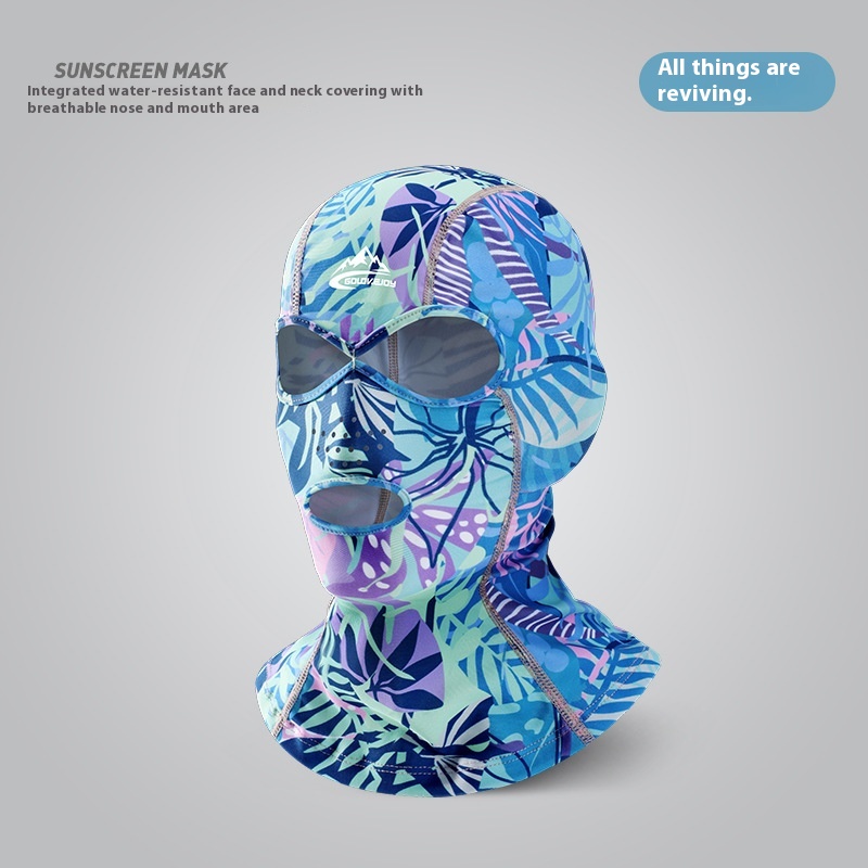 Facekini Swimming Sun Protection Head Cover Men And Women Outdoor 11