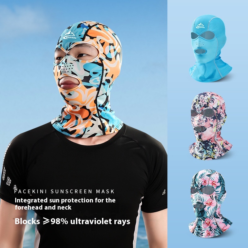 Facekini Swimming Sun Protection Head Cover Men And Women Outdoor