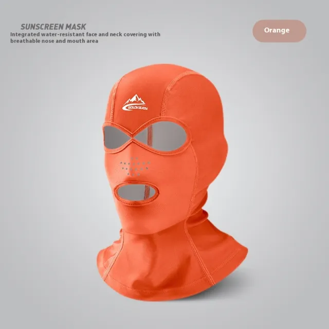 Facekini Swimming Sun Protection Head Cover Men And Women Outdoor Orange - Shop at LoveMi