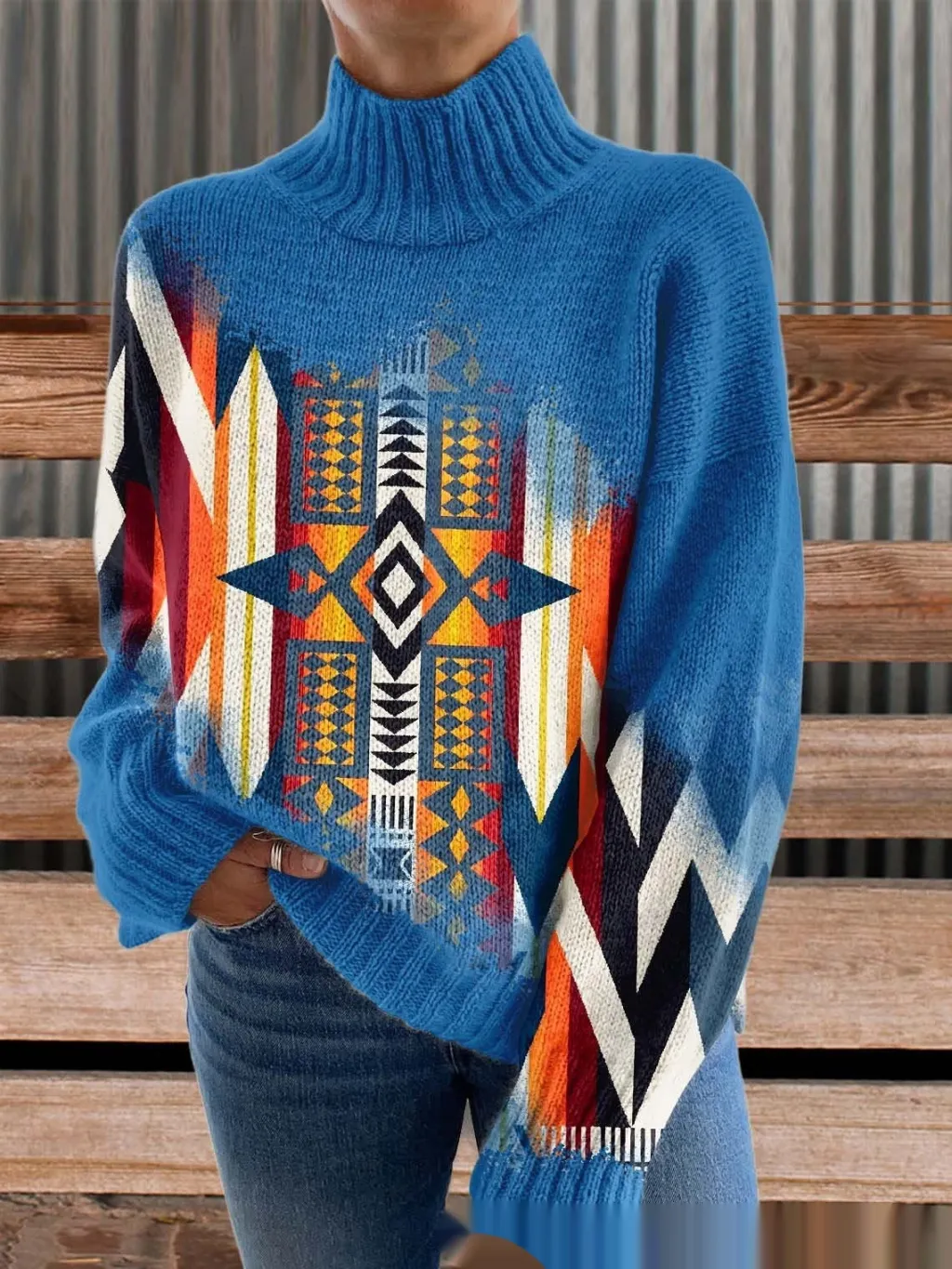 New High Neck Long Sleeve Sweaters Women's Clothing - 5 Models E077-Xxxl