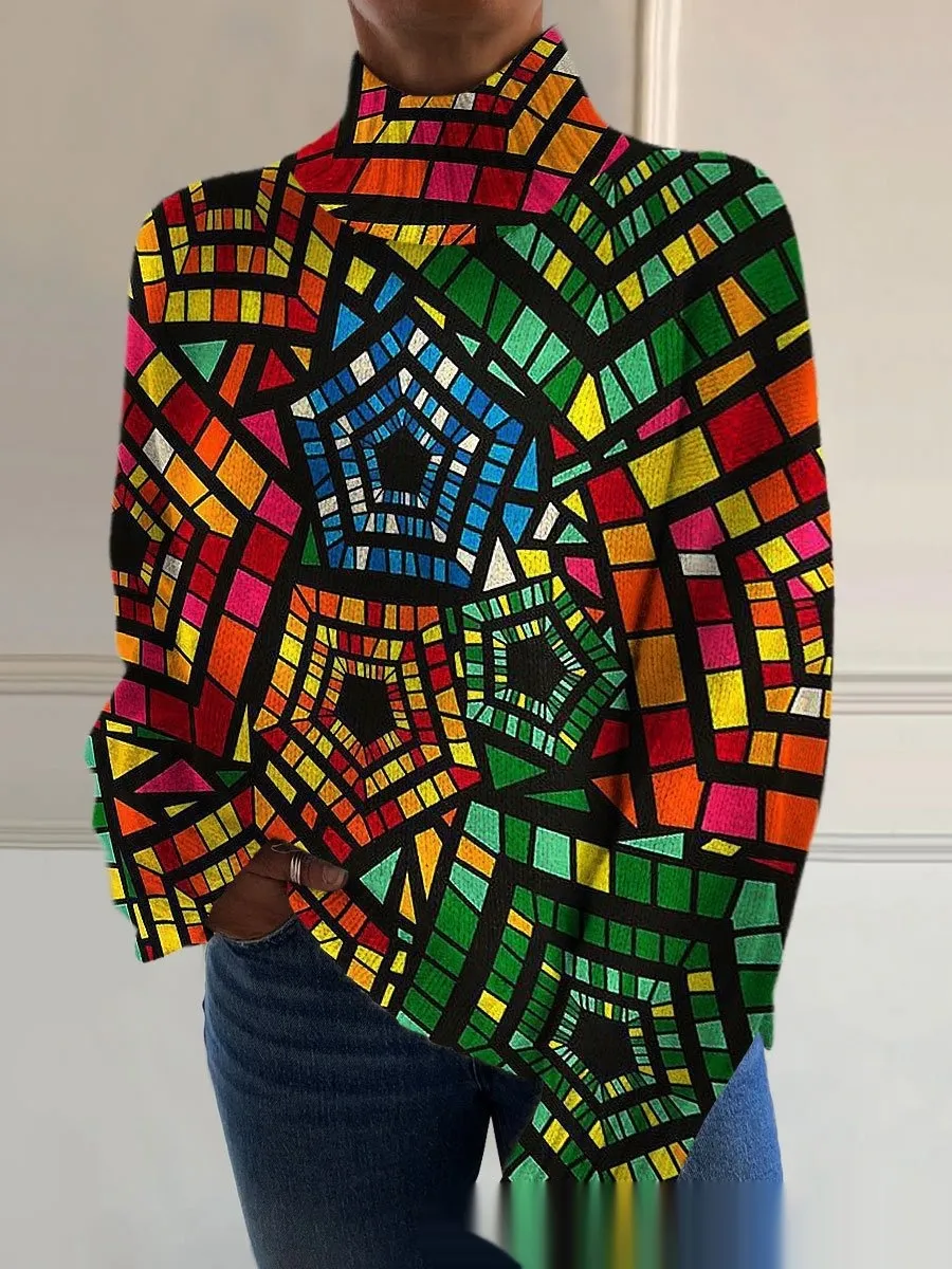 New High Neck Long Sleeve Sweaters Women's Clothing - 4 Models E077-Xs