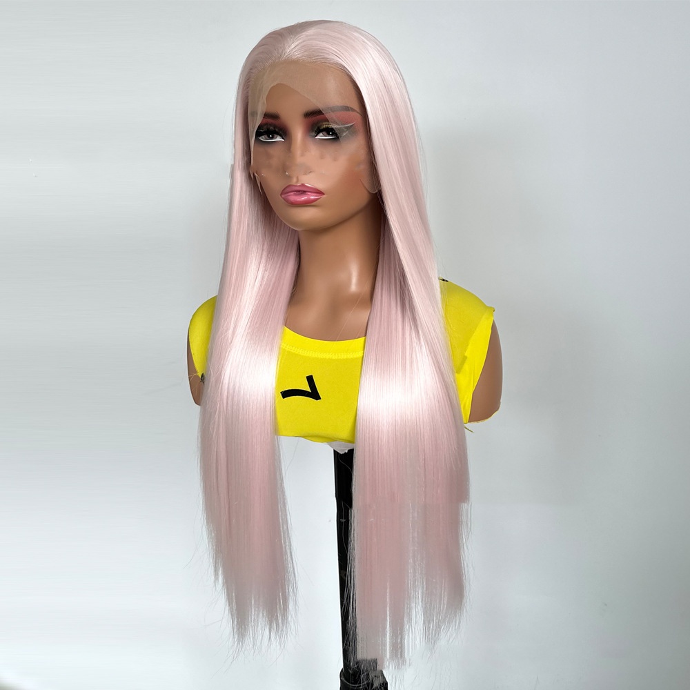 European And American Women's Pure Color All-matching Fashion Long Straight Hair Natural Wig 3