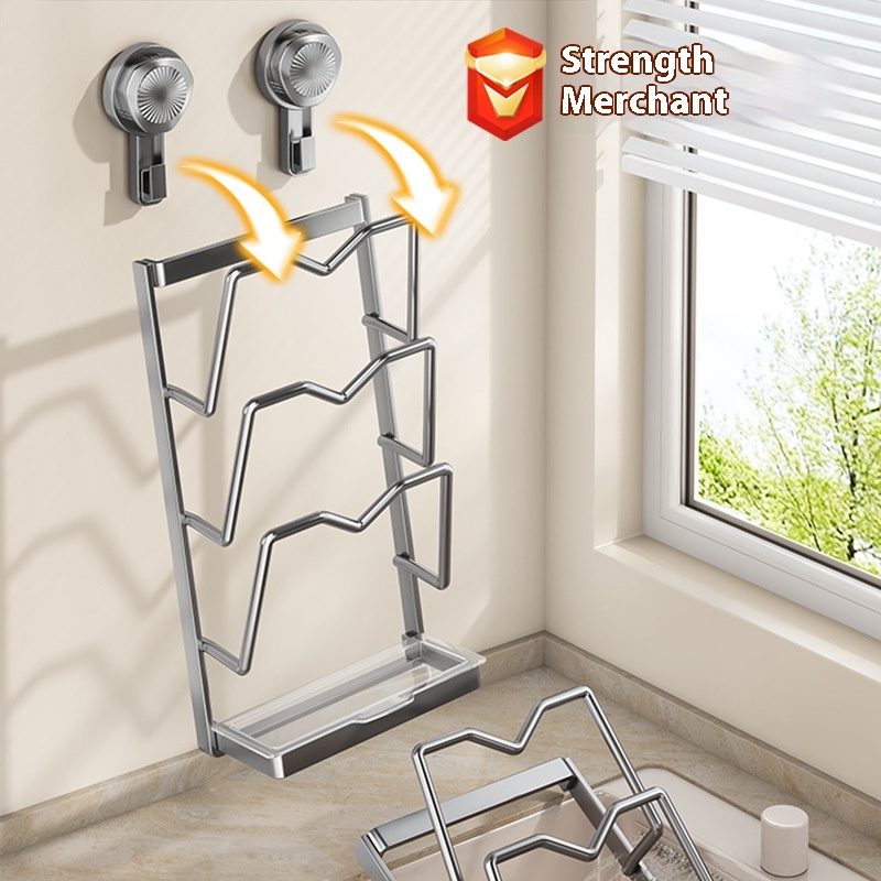 Punch-free Multi-functional Strong Suction Cup Kitchen Storage Rack