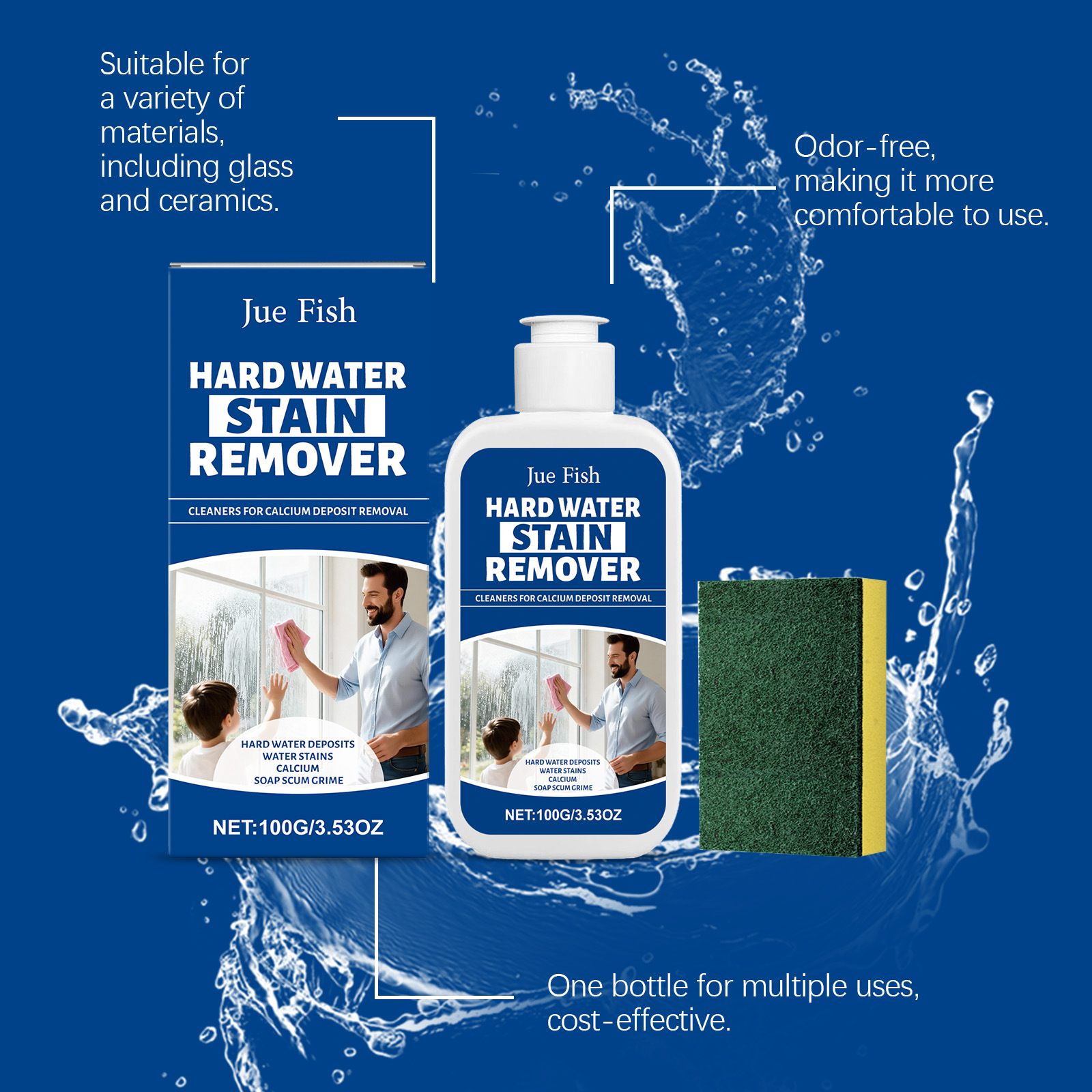 Hard Water Stain Cleaner Gently Cleans Faucets And Showerheads